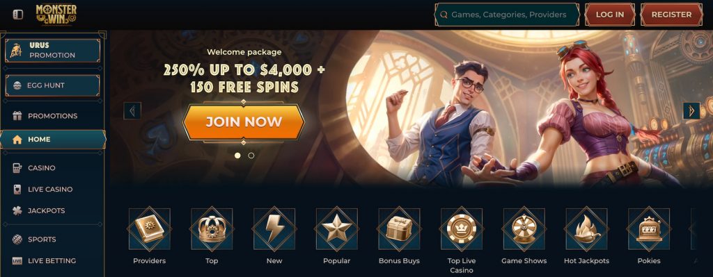 MonsterWin Welcome