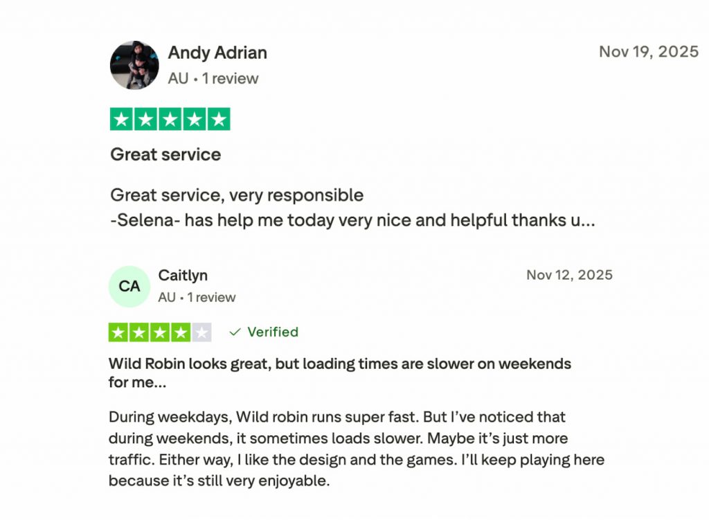 WildRobin Feedback